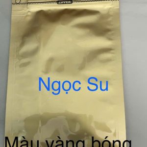 Túi zip 8 cạnh màu Vàng đồng (bóng)