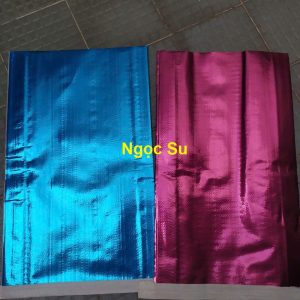 Bao PP dệt ghép MPET màu xanh dương, màu tím