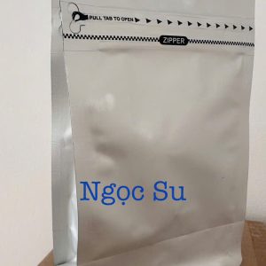Túi zip 8 cạnh màu Bạc mờ