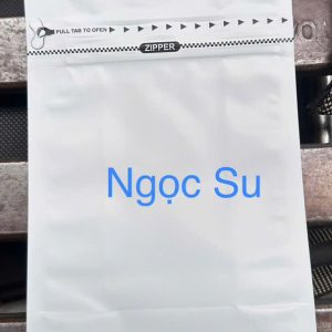 Túi zip 8 cạnh màu trắng sữa