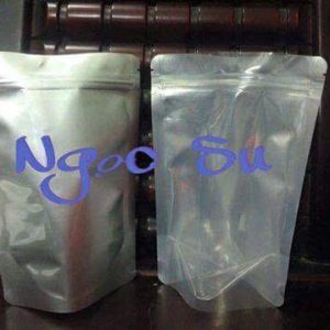 Túi zip ghép - mặt trong mặt bạc